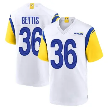 ＃36 Men's Jerome Bettis White Game Los Angeles Rams Jersey