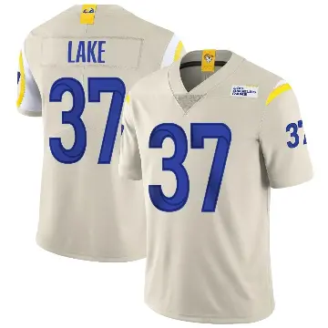 ＃37 Men's Quentin Lake Limited Los Angeles Rams Bone Vapor Jersey