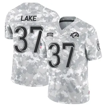 ＃37 Youth Quentin Lake Arctic Camo Limited Los Angeles Rams 2024 Salute to Service Jersey