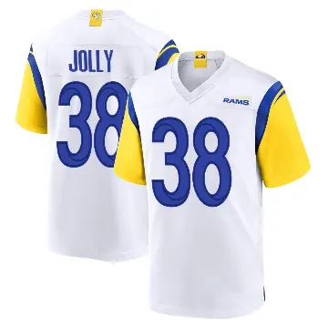 ＃38 Men's Shaun Jolly White Game Los Angeles Rams Jersey