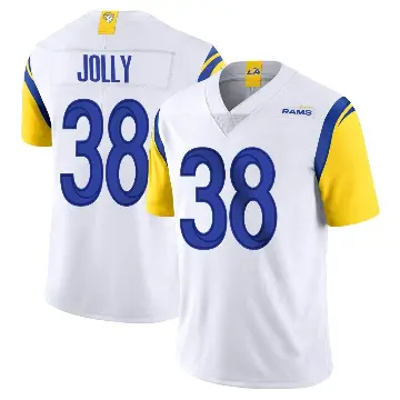 ＃38 Men's Shaun Jolly White Limited Los Angeles Rams Vapor Untouchable Jersey