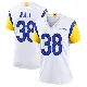 ＃38 Women's Shaun Jolly White Game Los Angeles Rams Jersey