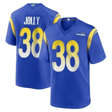 ＃38 Youth Shaun Jolly Royal Game Los Angeles Rams Alternate Jersey