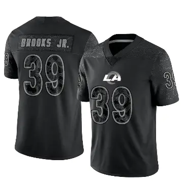 ＃39 Men's Antoine Brooks Jr. Black Limited Los Angeles Rams Reflective Jersey