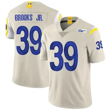 ＃39 Men's Antoine Brooks Jr. Limited Los Angeles Rams Bone Vapor Jersey