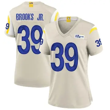 ＃39 Women's Antoine Brooks Jr. Game Los Angeles Rams Bone Jersey