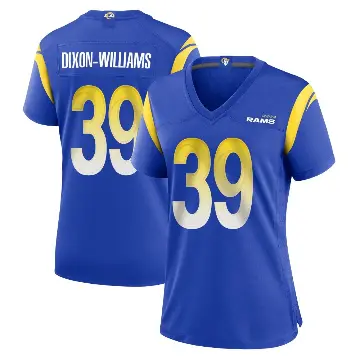 ＃39 Women's Malik Dixon-Williams Royal Game Los Angeles Rams Alternate Jersey