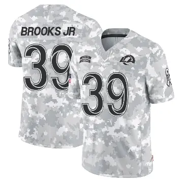 ＃39 Youth Antoine Brooks Jr. Arctic Camo Limited Los Angeles Rams 2024 Salute to Service Jersey
