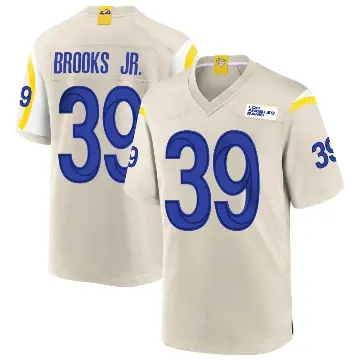 ＃39 Youth Antoine Brooks Jr. Game Los Angeles Rams Bone Jersey