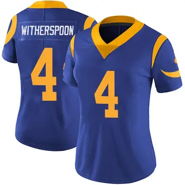 ＃4 Women's Ahkello Witherspoon Royal Limited Los Angeles Rams Alternate Vapor Untouchable Jersey