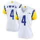 ＃4 Women's Ahkello Witherspoon White Game Los Angeles Rams Jersey