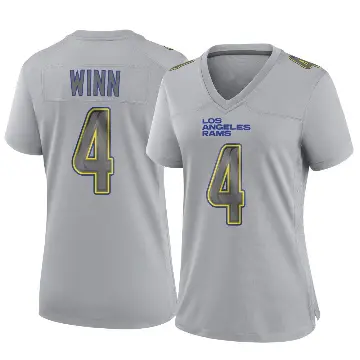 ＃4 Women's Dresser Winn Gray Game Los Angeles Rams Atmosphere Fashion Jersey