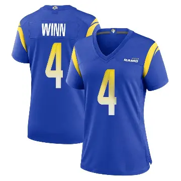 ＃4 Women's Dresser Winn Royal Game Los Angeles Rams Alternate Jersey