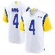 ＃4 Youth Dresser Winn White Game Los Angeles Rams Jersey