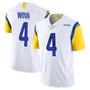 ＃4 Youth Dresser Winn White Limited Los Angeles Rams Vapor Untouchable Jersey