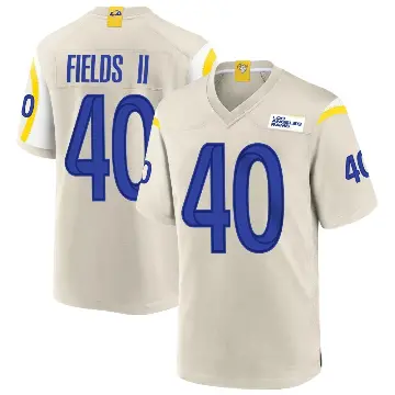＃40 Youth Tony Fields II Game Los Angeles Rams Bone Jersey