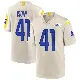 ＃41 Men's Dan Isom Game Los Angeles Rams Bone Jersey