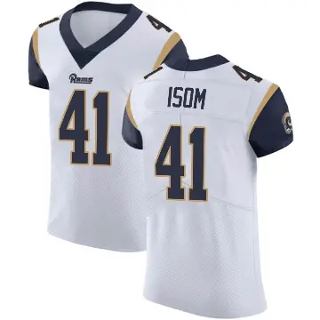 ＃41 Men's Dan Isom White Elite Los Angeles Rams Vapor Untouchable Jersey