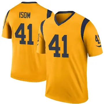 ＃41 Youth Dan Isom Gold Legend Los Angeles Rams Color Rush Jersey