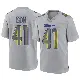 ＃41 Youth Dan Isom Gray Game Los Angeles Rams Atmosphere Fashion Jersey
