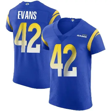 ＃42 Men's Ethan Evans Royal Elite Los Angeles Rams Alternate Vapor Untouchable Jersey