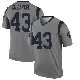 ＃43 Men's Nate Valcarcel Gray Legend Los Angeles Rams Inverted Jersey