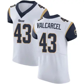 ＃43 Men's Nate Valcarcel White Elite Los Angeles Rams Vapor Untouchable Jersey