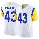 ＃43 Youth Nate Valcarcel White Limited Los Angeles Rams Vapor F.U.S.E. Jersey