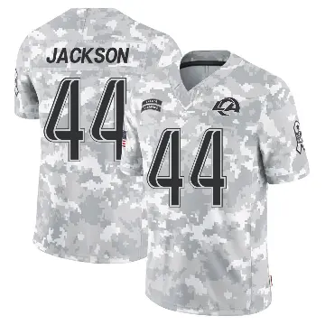 ＃44 Men's Brennan Jackson Arctic Camo Limited Los Angeles Rams 2024 Salute to Service Jersey