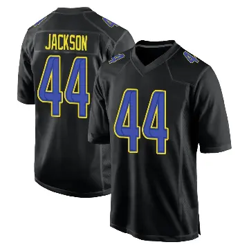 ＃44 Men's Brennan Jackson Black Game Los Angeles Rams Fashion Jersey
