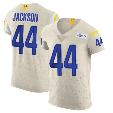 ＃44 Men's Brennan Jackson Elite Los Angeles Rams Bone Vapor Jersey
