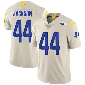 ＃44 Men's Brennan Jackson Limited Los Angeles Rams Bone Vapor Jersey