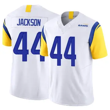 ＃44 Men's Brennan Jackson White Limited Los Angeles Rams Vapor F.U.S.E. Jersey