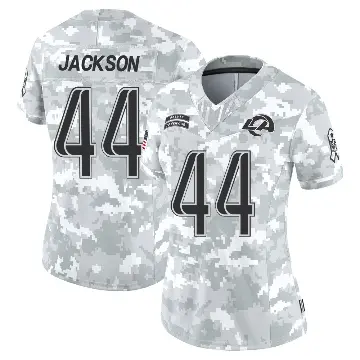 ＃44 Women's Brennan Jackson Arctic Camo Limited Los Angeles Rams 2024 Salute to Service Jersey