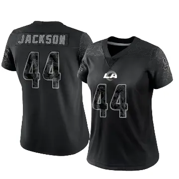 ＃44 Women's Brennan Jackson Black Limited Los Angeles Rams Reflective Jersey