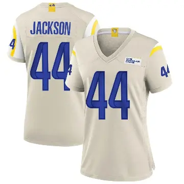 ＃44 Women's Brennan Jackson Game Los Angeles Rams Bone Jersey