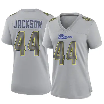 ＃44 Women's Brennan Jackson Gray Game Los Angeles Rams Atmosphere Fashion Jersey