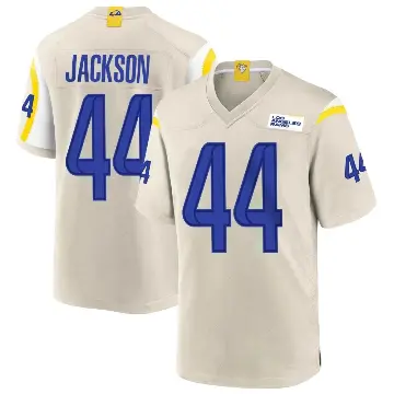 ＃44 Youth Brennan Jackson Game Los Angeles Rams Bone Jersey