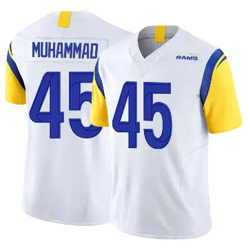 ＃45 Men's Jamil Muhammad White Limited Los Angeles Rams Vapor F.U.S.E. Jersey
