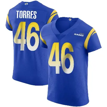 ＃46 Men's Anthony Torres Royal Elite Los Angeles Rams Alternate Vapor Untouchable Jersey