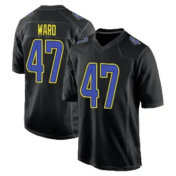 ＃47 Men's Alex Ward Black Game Los Angeles Rams Fashion Jersey