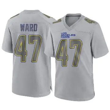 ＃47 Youth Alex Ward Gray Game Los Angeles Rams Atmosphere Fashion Jersey