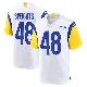 ＃48 Men's Omar Speights White Game Los Angeles Rams Jersey