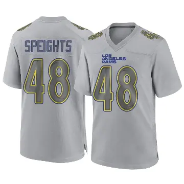 ＃48 Youth Omar Speights Gray Game Los Angeles Rams Atmosphere Fashion Jersey