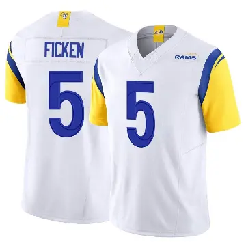 ＃5 Youth Sam Ficken White Limited Los Angeles Rams Vapor F.U.S.E. Jersey