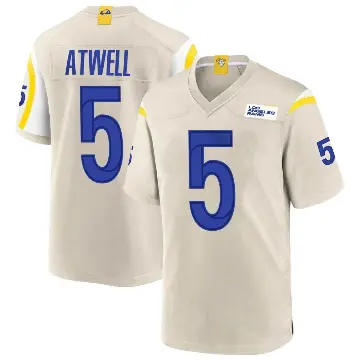 ＃5 Youth Tutu Atwell Game Los Angeles Rams Bone Jersey