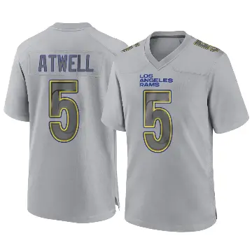 ＃5 Youth Tutu Atwell Gray Game Los Angeles Rams Atmosphere Fashion Jersey