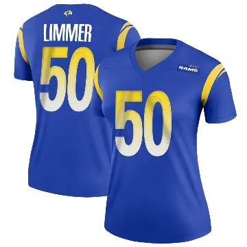 ＃50 Women's Beaux Limmer Royal Legend Los Angeles Rams Jersey