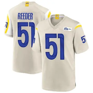 ＃51 Men's Troy Reeder Game Los Angeles Rams Bone Jersey