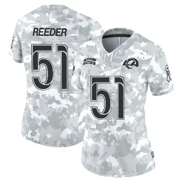 ＃51 Women's Troy Reeder Arctic Camo Limited Los Angeles Rams 2024 Salute to Service Jersey